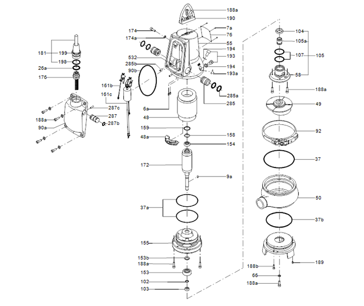 GRUNDFOS Tauchmotorpumpe EF30.50.11.E.2.1.502 Art. 96875101
