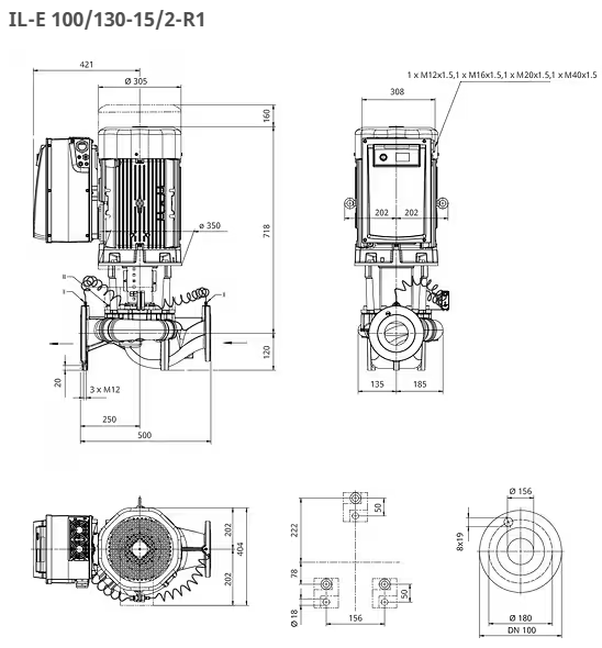 WILO CronoLine Pumpe IL-E 100/130-15/2-R1 Art: 2221404