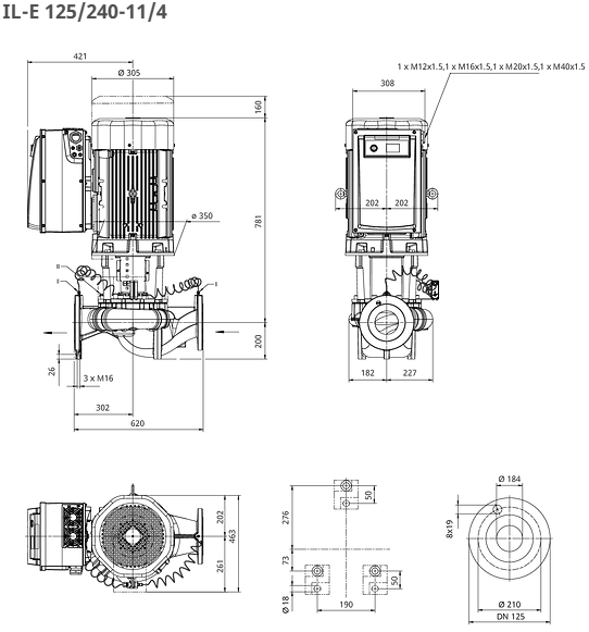 WILO CronoLine Pumpe IL-E 125/240-11/4 Art: 2221294