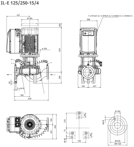 WILO CronoLine Pumpe  IL-E 125/250-15/4 Art: 2221290
