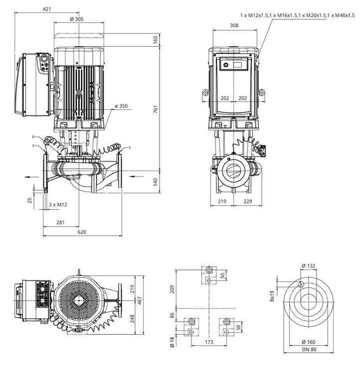 WILO CronoLine Pumpe  IL-E 80/305-11/4-R1 Art: 2221272