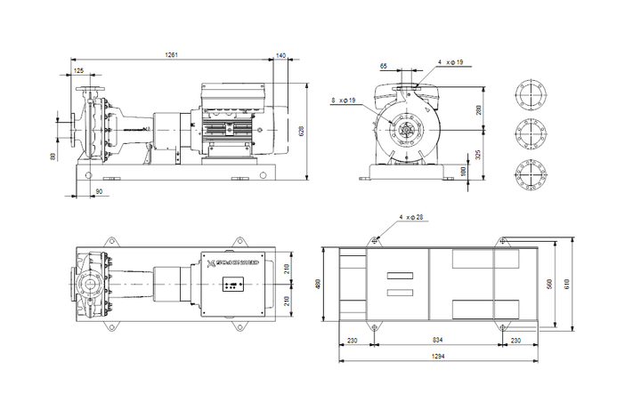 GRUNDFOS Normpumpe NKE 65-315/320 AA1F2LESBQQEQWA Art.92970040