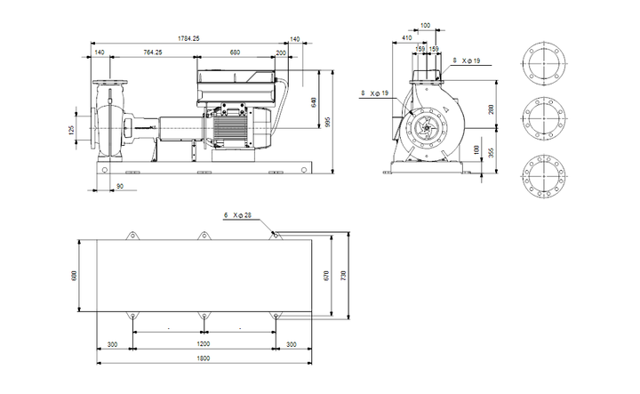 GRUNDFOS Normpumpe NKGE 125-100-250/205 BIA2F2LVSBQQVUW1 Art.92947273