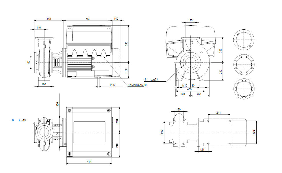 GRUNDFOS Einstufige Blockpumpe NBE 125-250/249 AAF2LESBQQEPWA Art.92968816