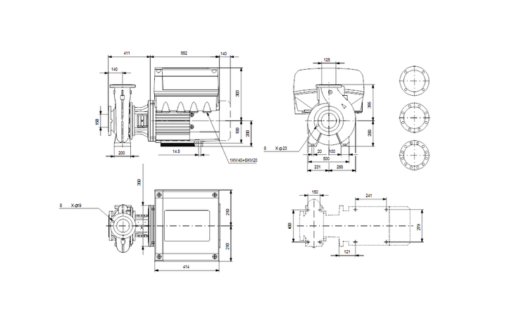 GRUNDFOS Einstufige Blockpumpe NBE 125-315/275 AASF2AESBQQEPWA Art.92968880