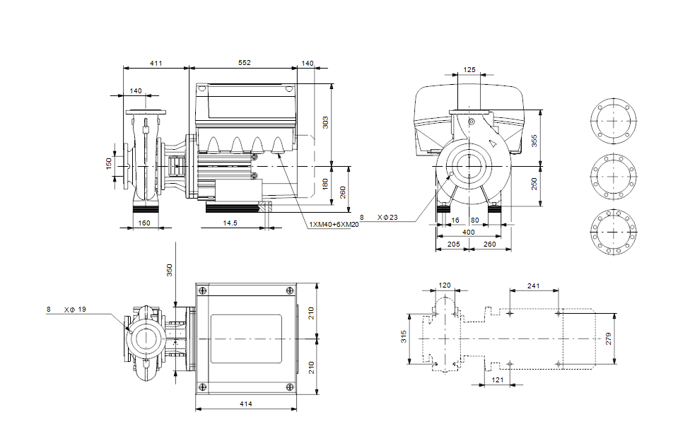 GRUNDFOS Einstufige Blockpumpe NBGE 150-125-250/214 AASF2LESBQQEPWA Art.92969268