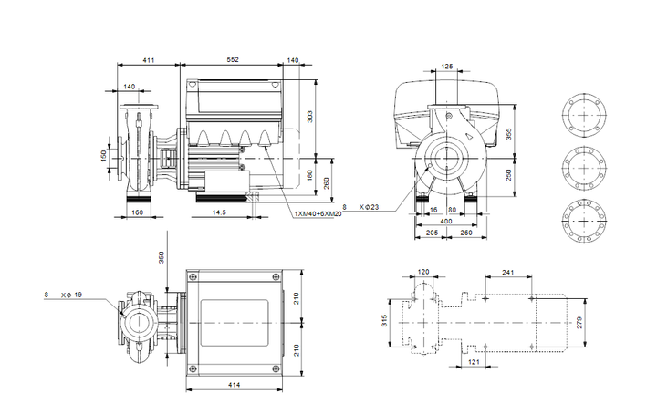 GRUNDFOS Einstufige Blockpumpe NBGE 150-125-250/214 AASF2LESBQQEPWA Art.92969268