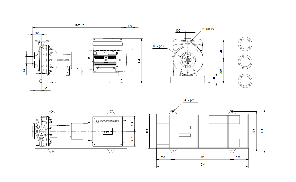 GRUNDFOS Normpumpe NKGE 125-100-250/236 BA1F2AESBQQEPWA Art.92969452