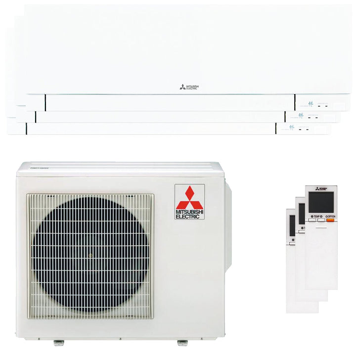 Mitsubishi Electric Kirigamine Zen MSZ-EF 9000+9000+12000 BTU – Multisplit-Klimagerät (3 Innengeräte), 5,4/7 kW, R32, A++/A+, WLAN, Weiß