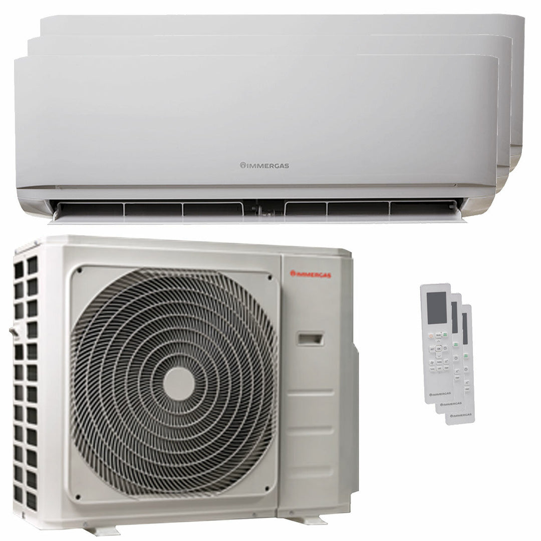 Immergas THOR 9000+9000+12000 BTU – Multisplit-Klimagerät (3 Innengeräte), 7,91/8,21 kW, R32, A++/A+