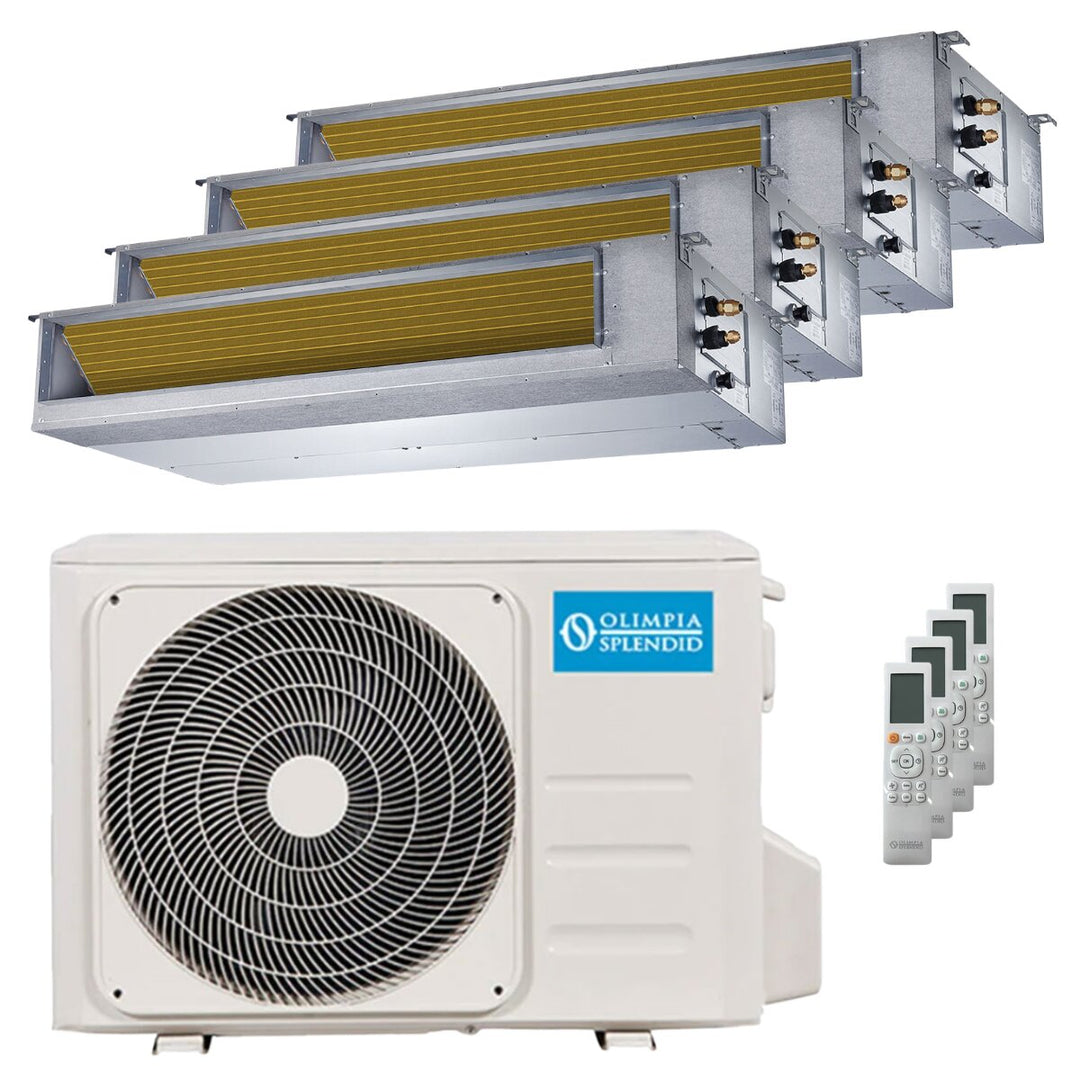 Olimpia Splendid Nexya S6 E Duct 9000+9000+9000+12000 BTU – Multisplit-Klimagerät (4 Innengeräte), 8,16/8,7 kW, R32, A+/A+