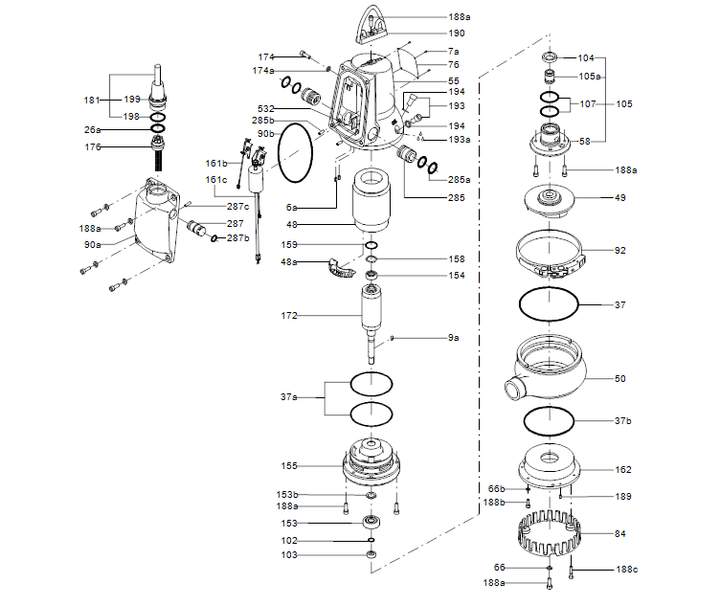 GRUNDFOS Tauchmotorpumpe DP10.50.09.E.2.1.502 Nr. 96877476