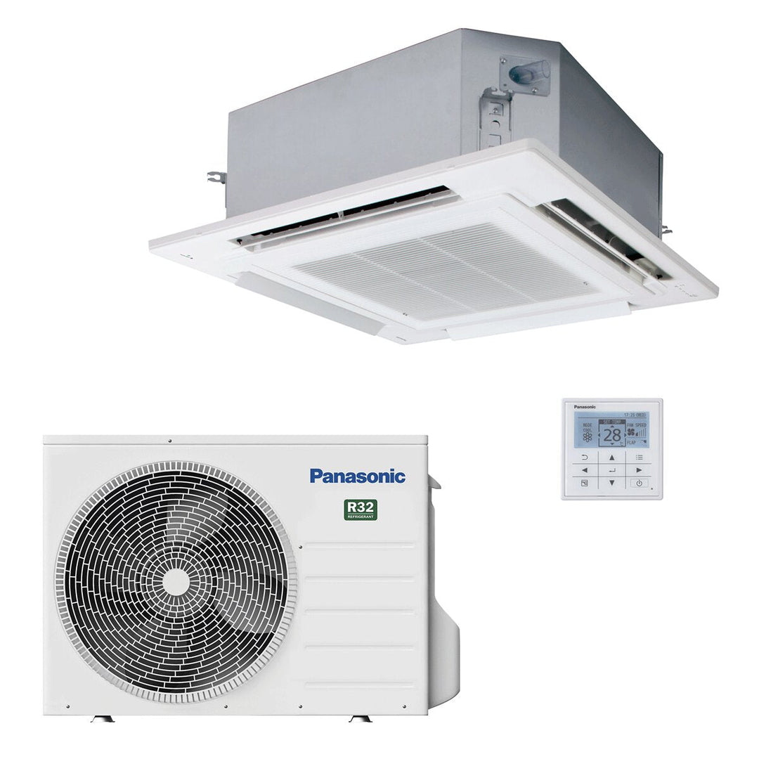 Panasonic Kassettengerät 4-Wege PACi NX Standard 18000 BTU – Split-Klimagerät, 5/5 kW, R32, A++/A++