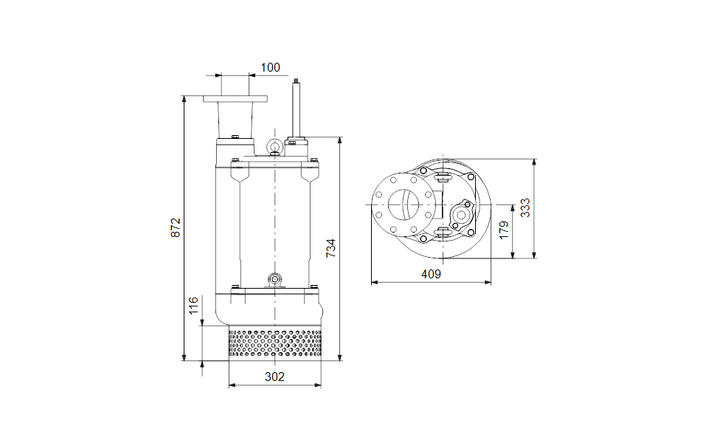 GRUNDFOS Tauchmotorpumpe DWK.O.13.100.55.5.1D Nr. 96926048