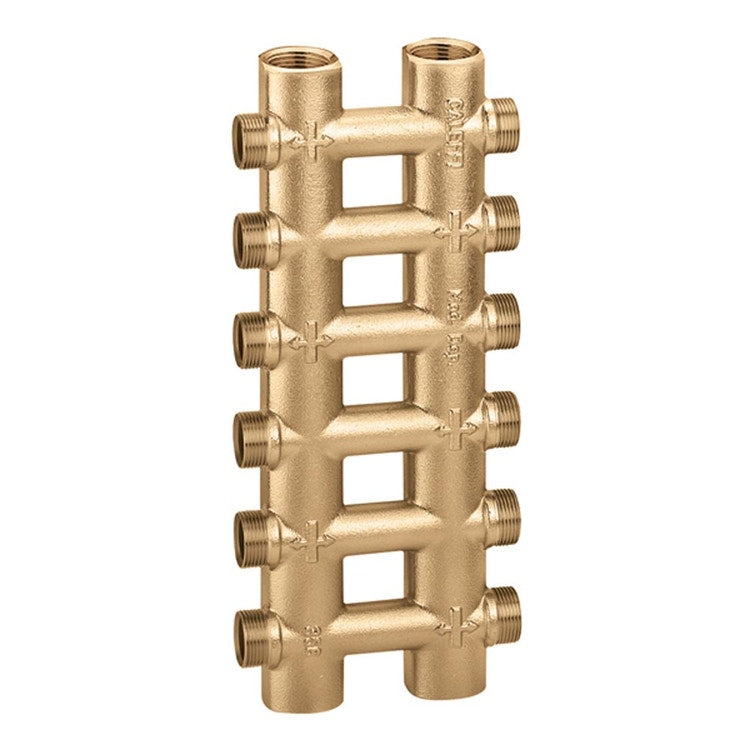 Caleffi Flachverteiler monolithisch gegossen 2+2 Abgänge x 3/4" 356502