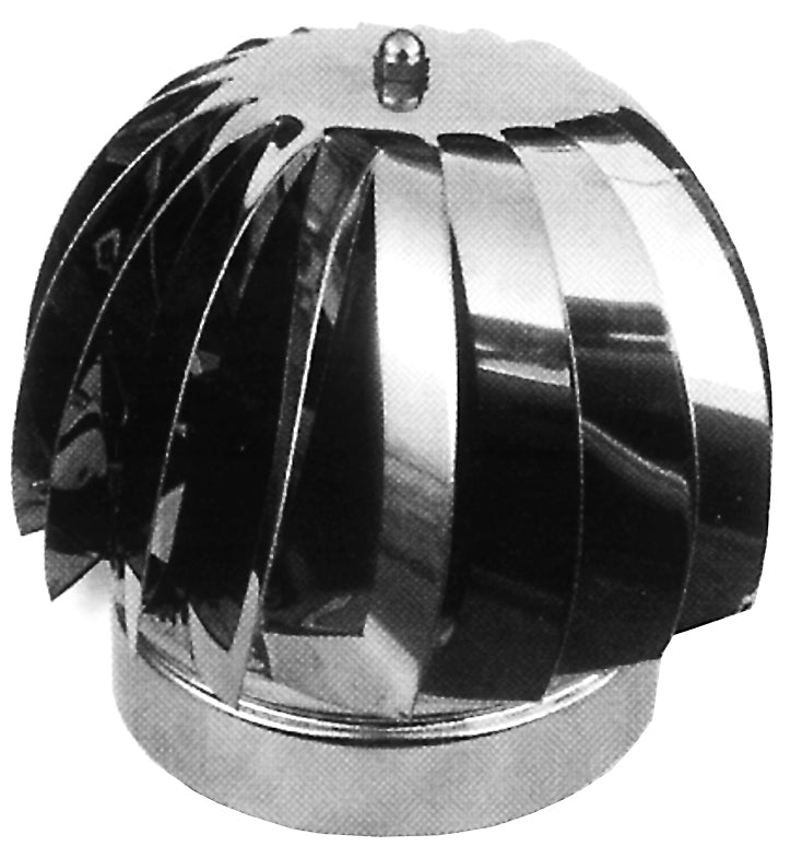 Mercatub Rotierende Saughaube (Windturbine) für Wickelfalzrohr verzinkt Ø 355 mm Nippel CA06057