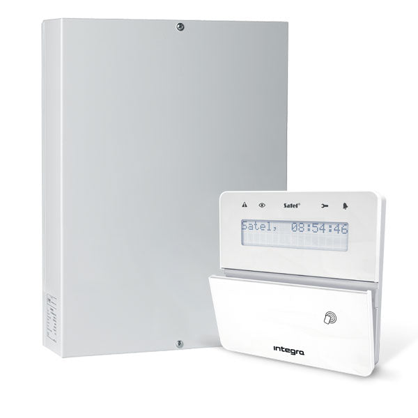 Integra 64-Paket mit 16 Zonen und weißem INT-KLFR-Näherungs-LCD-Bedienteil