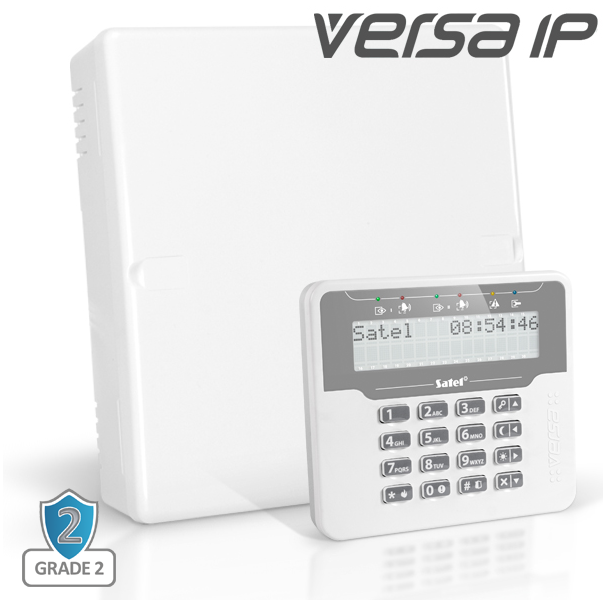 Satel VERSA IP-Paket mit weißer LCD-Tastatur