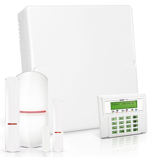 Satel VERSA IP RF-Paket mit grünem LCD, RF-Modul, drahtlosem Multifunktionsmelder und PIR