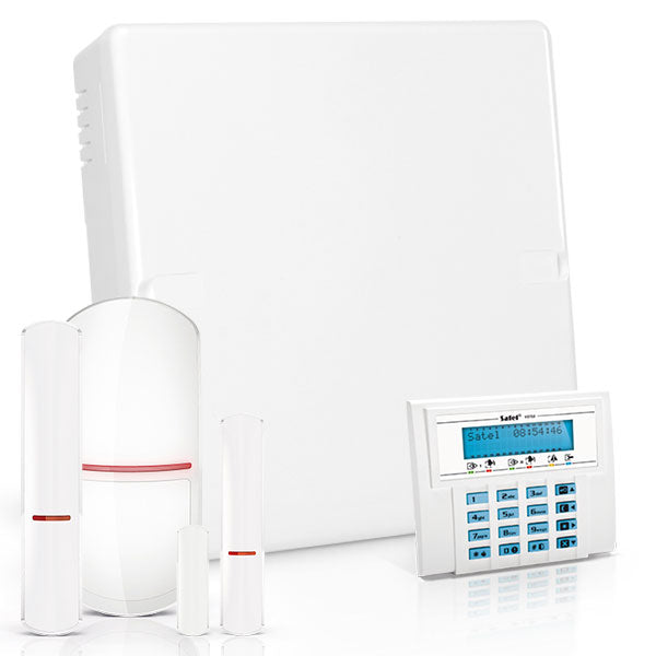 Satel VERSA IP RF-Paket mit blauem LCD, RF-Modul, drahtlosem Multifunktionsmelder und PIR