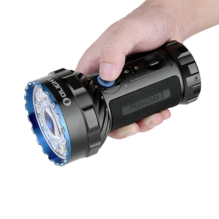 OLight Marauder 2 Professionelle Hochleistungs-Handlampe mit Flut- und Fernlicht