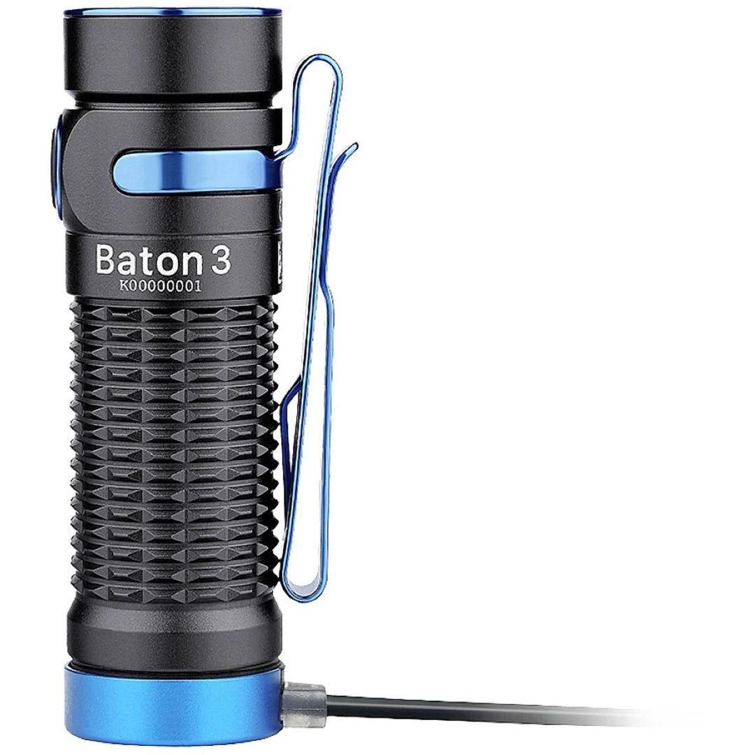 OLight Baton 3 Premium Edition Professionelle LED Taschenlampe mit Ladecase