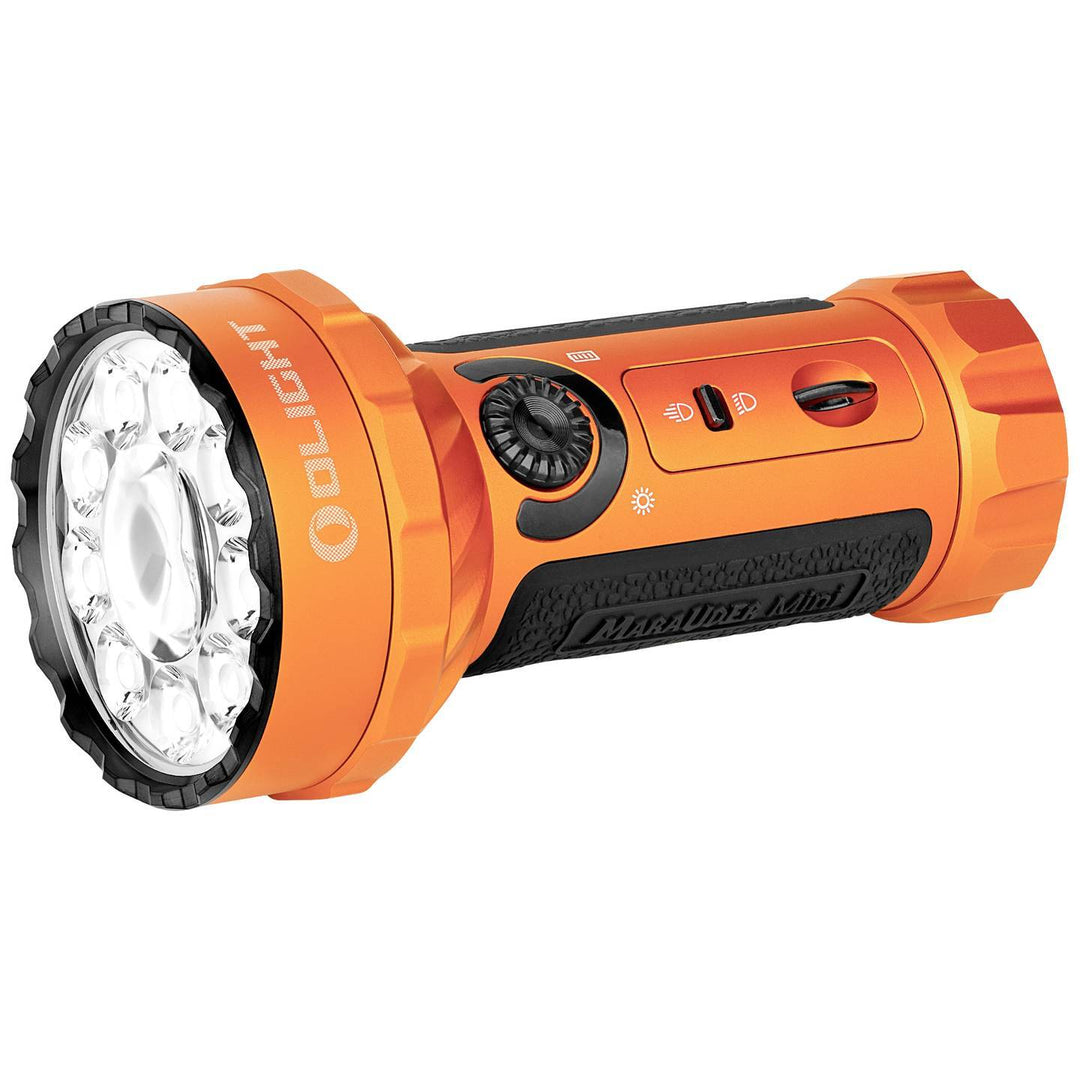 OLight Marauder Mini orange Professionelle LED Taschenlampe mit Flut- und Fernlicht