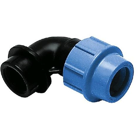 Unidelta PE-Klemmverbinder Winkel 90° mit Innengewinde, Ø 16 mm x IG 1/2″