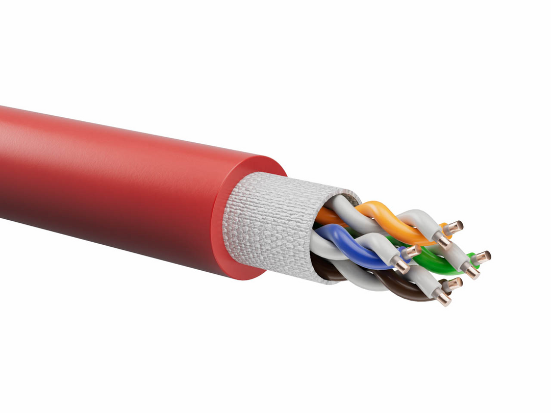 Comari Brandmeldekabel S/FTP Cat 5e LSNH Rot (Funktionserhalt 30 Minuten)