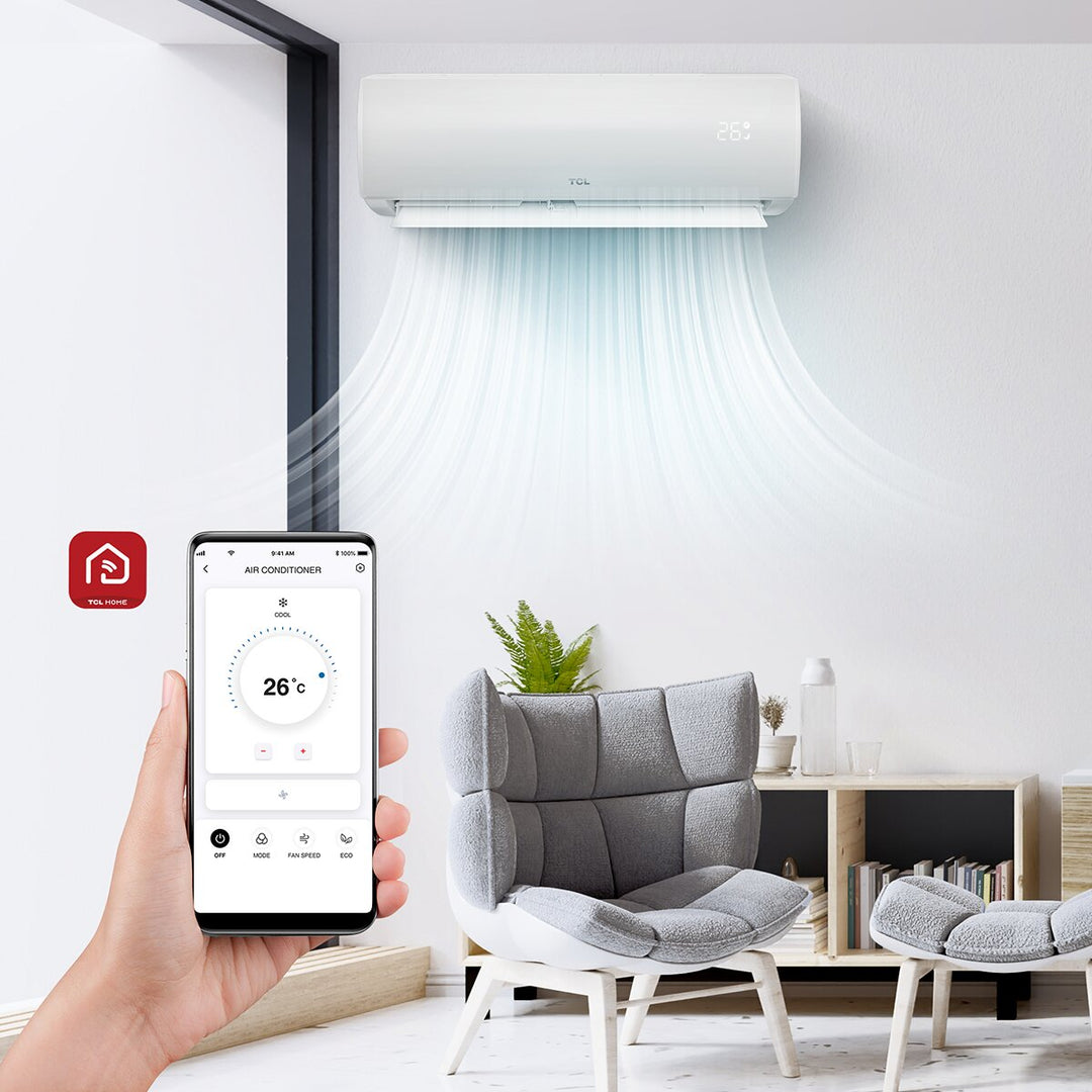 TCL Elite F2 9000+12000 BTU – Multisplit-Klimagerät (2 Innengeräte), 5,2/5,27 kW, R32, A++/A+, WLAN