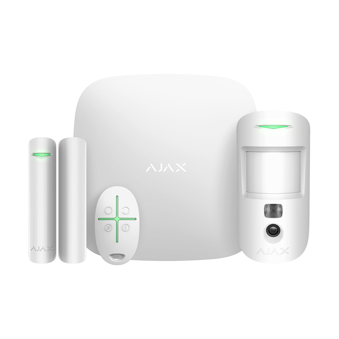 Ajax Starter Kit Cam WH, Hub2, MotCam, DrPr, SpCtrl