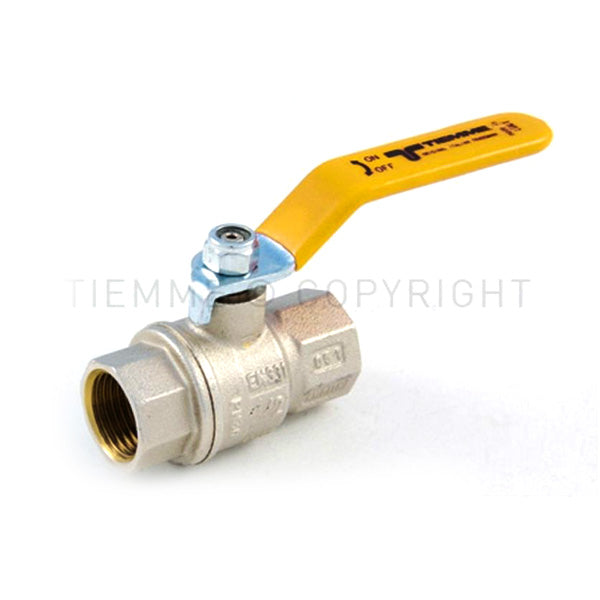 Tiemme Hurricane-Ventil für Gas f/f 2" mit gelbem Hebel 2210005