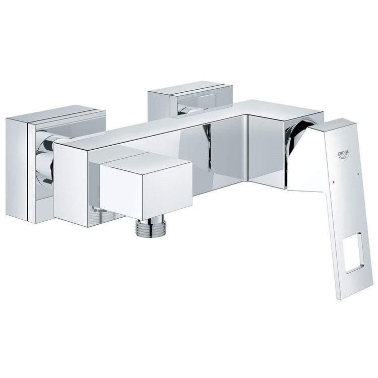 Grohe Einhebelmischer für Dusche, wandmontiert, mit Durchflussbegrenzer, Chromoberfläche EUROCUBE 23145000