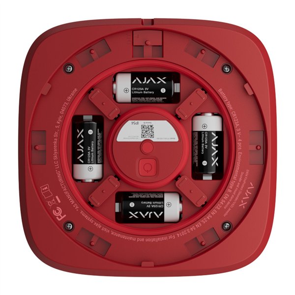 Ajax 30406024 Brandmelder mit optischem Alarm und Signalton