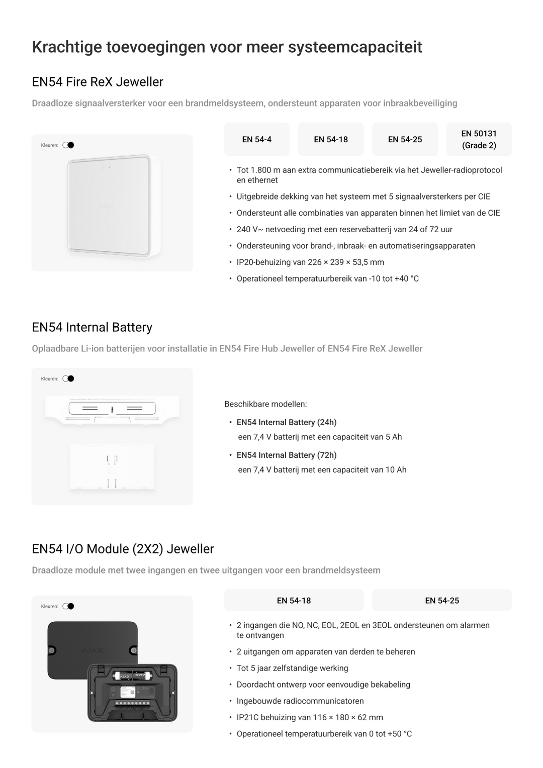 Ajax 30406029 I/O-Modul für Brandalarmsysteme