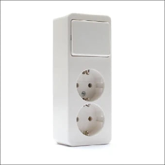 BERKER 61402649 Schakelaar/Steckdose combinatie