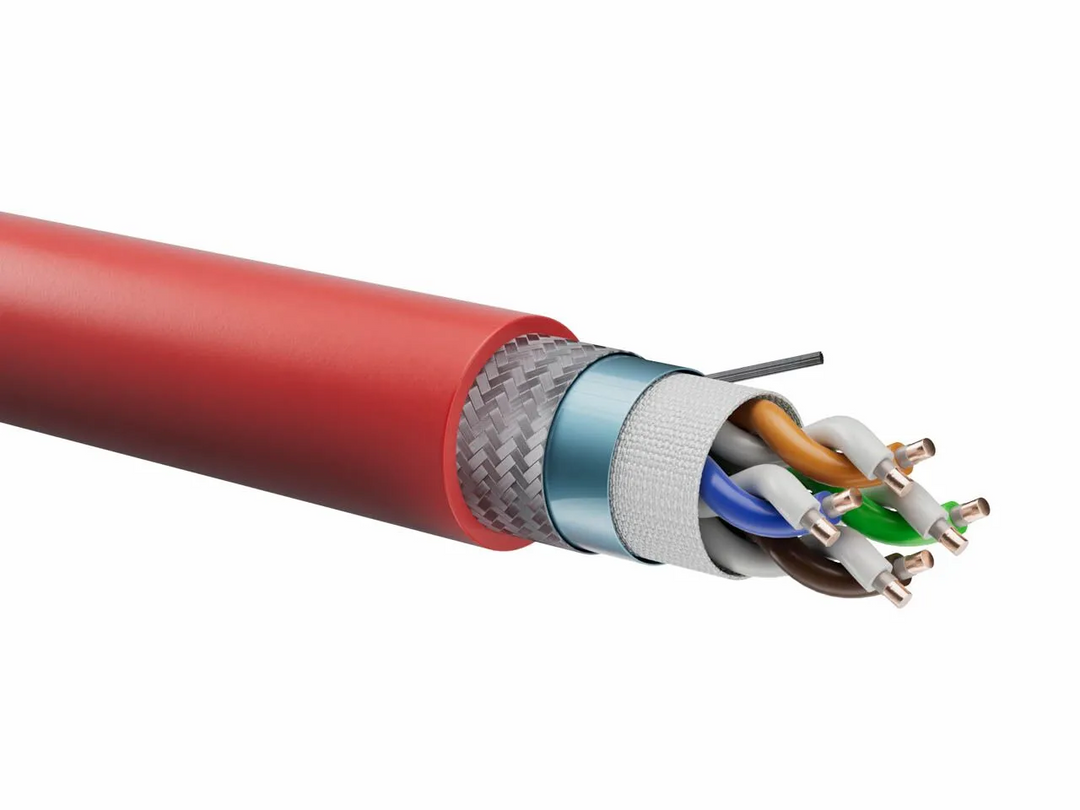 Comari Funktionserhalt UTP Cat5e Rote Rolle 100 m E30/E60 Ø9,7 mm Halogenfrei