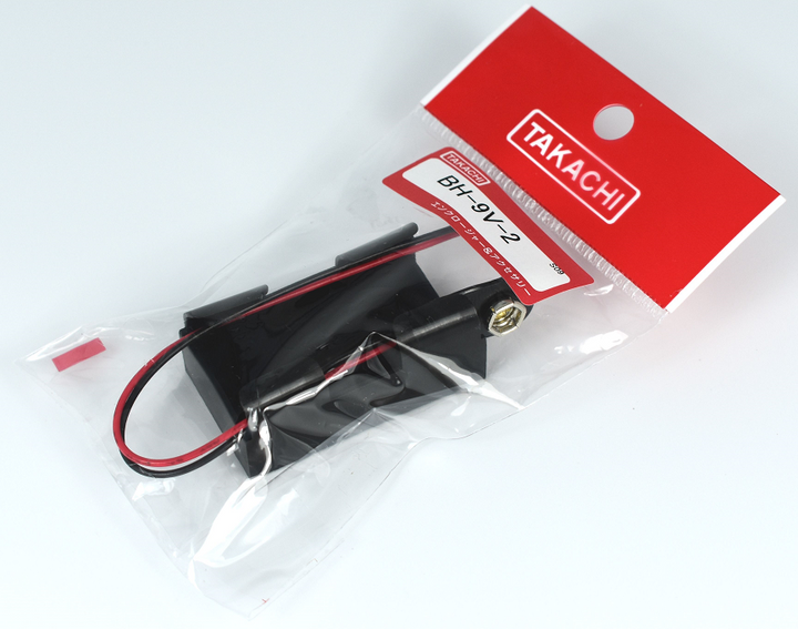 TAKACHI Batteriehalter für 1x 9V (Block) mit Snap-Terminal