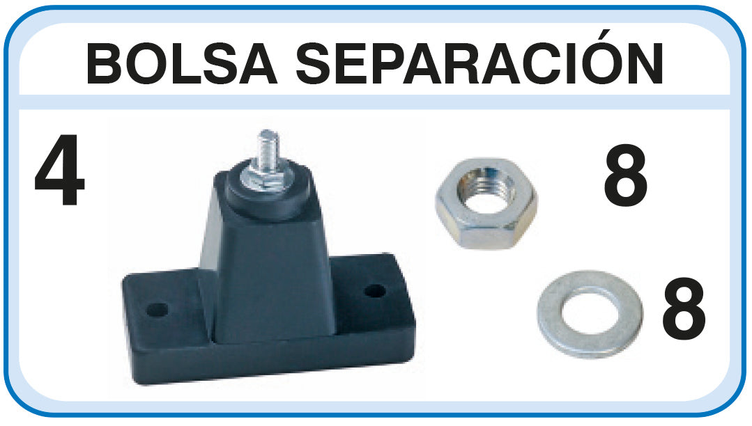 Soportesc Schwingungsdämpfer-Bodenset B15 mit 4 Dämpfern ST03, Höhe 75 mm AS02288