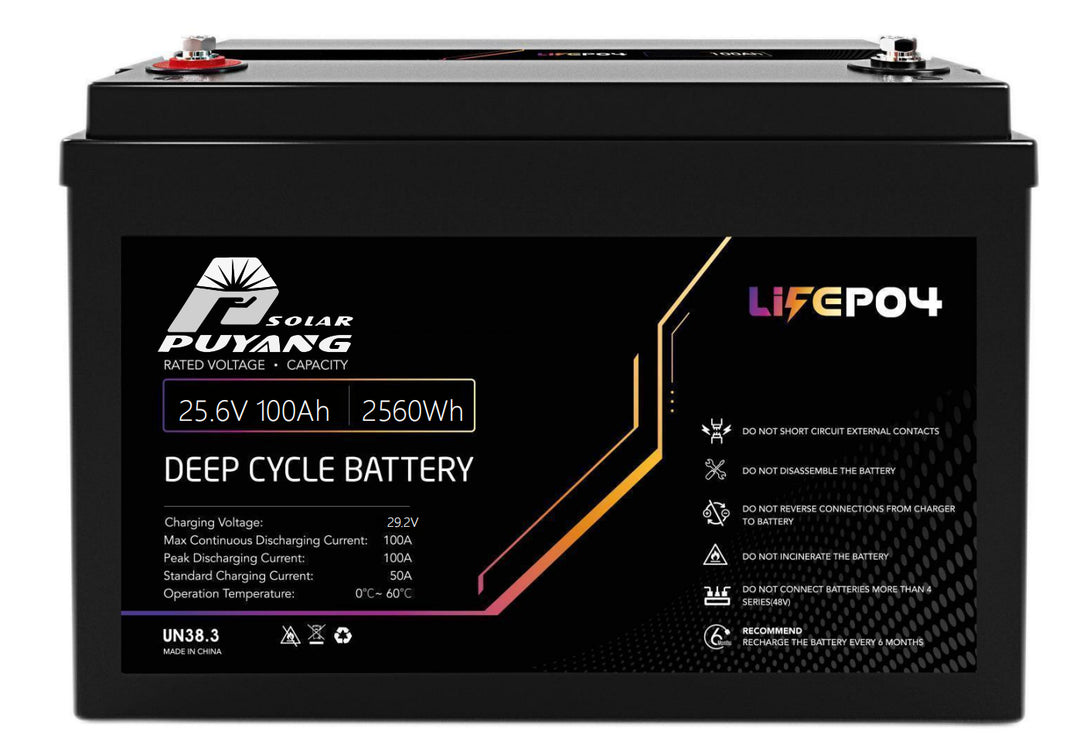 24V 100AH LiFePO4 Battery PY-LFP25,6-100 - Art. 19820