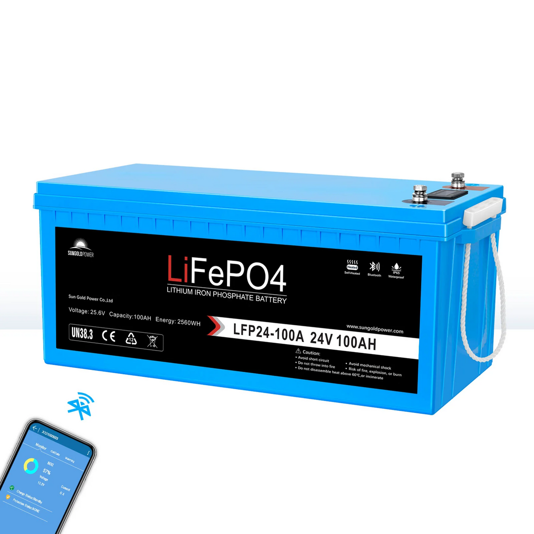 24V 100Ah/200Ah LiFePo4 Deep Cycle Lithium Batt... LFP-12V-100A - Art. 37029