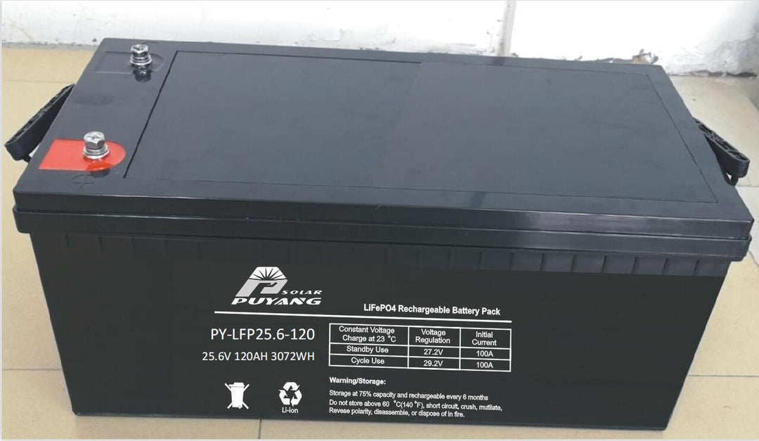 Shenzhen Puyang Solar Co., Ltd. - Speicher - 24V 120AH LiFePO4 Battery PY-LFP25,6-120 - Art. 19821