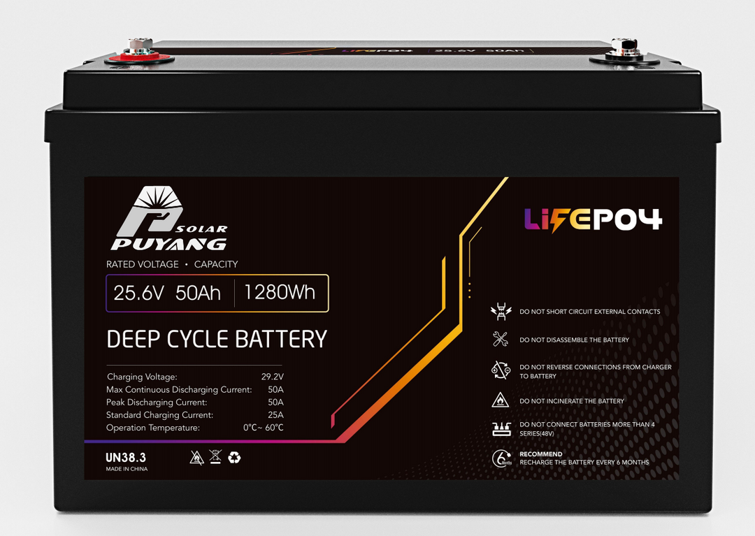 Shenzhen Puyang Solar Co., Ltd. - Speicher - 24V 50AH LiFePO4 Battery PY-LFP25,6-50 - Art. 19819