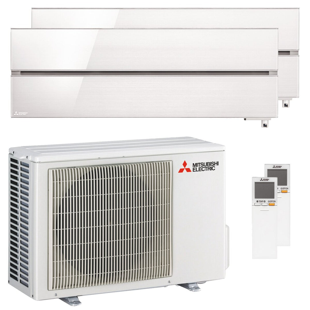 Mitsubishi Electric Kirigamine Style MSZ-LN 9000+12000 BTU – Multisplit-Klimagerät (2 Innengeräte), 4,2/4,5 kW, R32, A++/A+, WLAN, Weiß