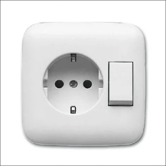 ABB BUSCH-JAEGER 2CKA001611A0169 Schakelaar/Steckdose combinatie