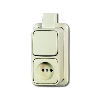 ABB BUSCH-JAEGER 2CKA001642A0157 Schakelaar/Steckdose combinatie