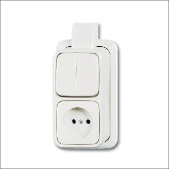 ABB BUSCH-JAEGER 2CKA001642A0161 Schakelaar/Steckdose combinatie