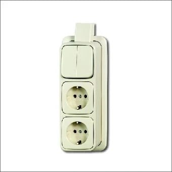 ABB BUSCH-JAEGER 2CKA001686A0015 Schakelaar/Steckdose combinatie