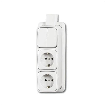 ABB BUSCH-JAEGER 2CKA001686A0017 Schakelaar/Steckdose combinatie