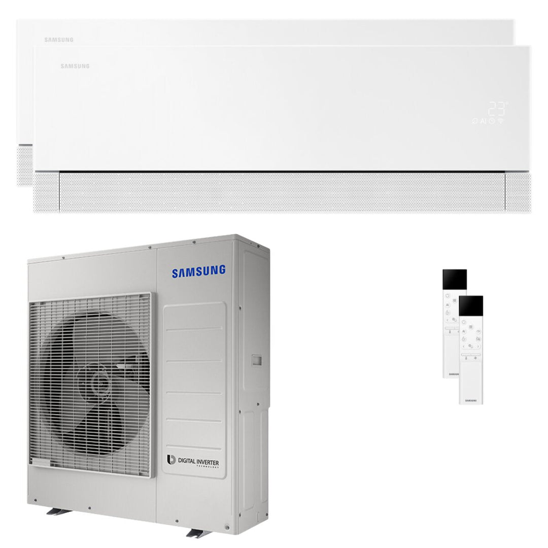 Samsung WindFree Première 24000+24000 BTU – Multisplit-Klimagerät (2 Innengeräte), 9,1/10,6 kW, R32, A++/A+, WLAN, Weiß (Essential White)